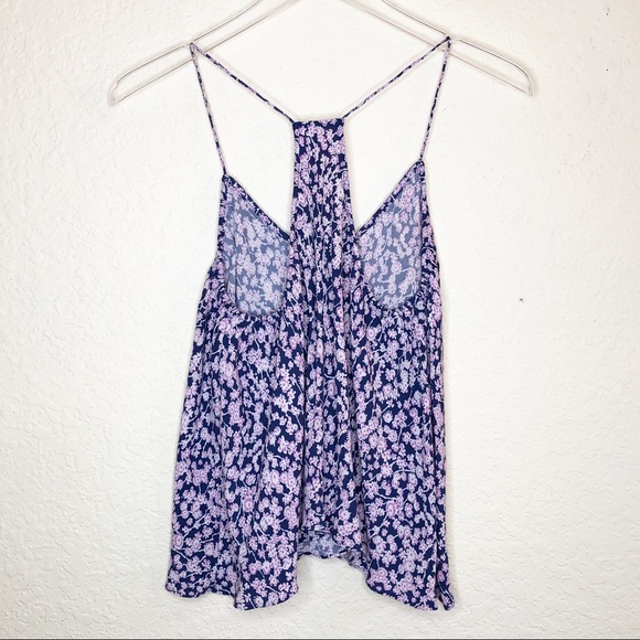 Rebecca Taylor | Purple Floral Flowy Tank Size 6 - Picture 6 of 6